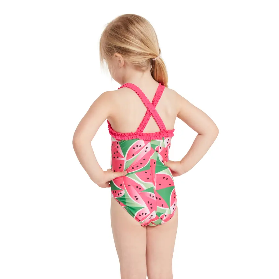 Zoggs | Watermelon Ruffle Uimapuku Pinkki | Crossback | 98 cm 