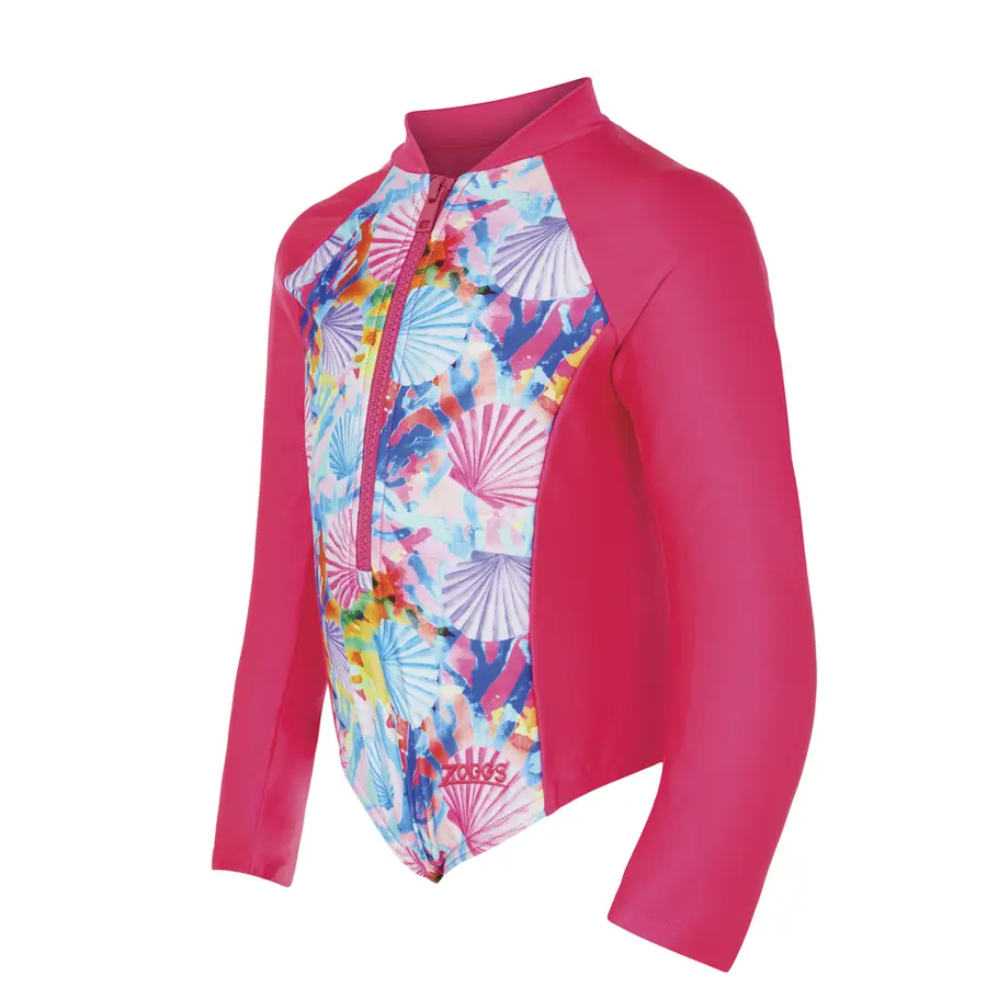 Crazy Clams Paddle Suit Badedrakt 92cm Zoggs | Rosa/Flerfarget | Ecolast 
