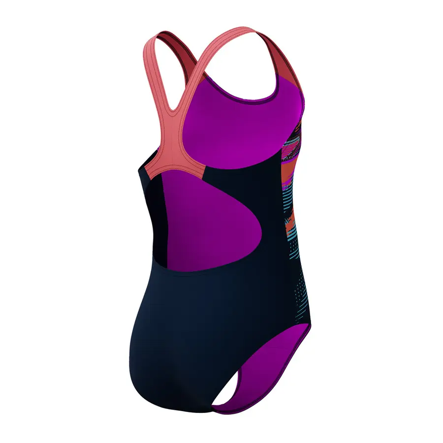 Speedo | Placement Splashback Uimapuku Sininen/Oranssi | Endurance+ | Koko 152 