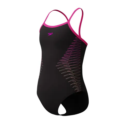 Speedo | Plastisol Muscleback Uimapuku Musta/Pinkki | EnduraFlex