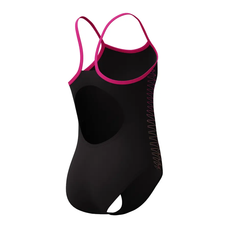 Speedo | Plastisol Muscleback Uimapuku Musta/Pinkki | EnduraFlex | Koko 128 