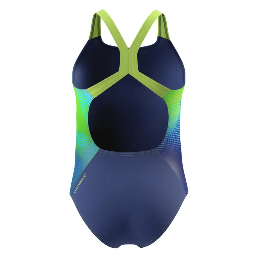 Speedo | Print Powerback Uimapuku jr 140 Sininen/Vihreä | Endurance+ 