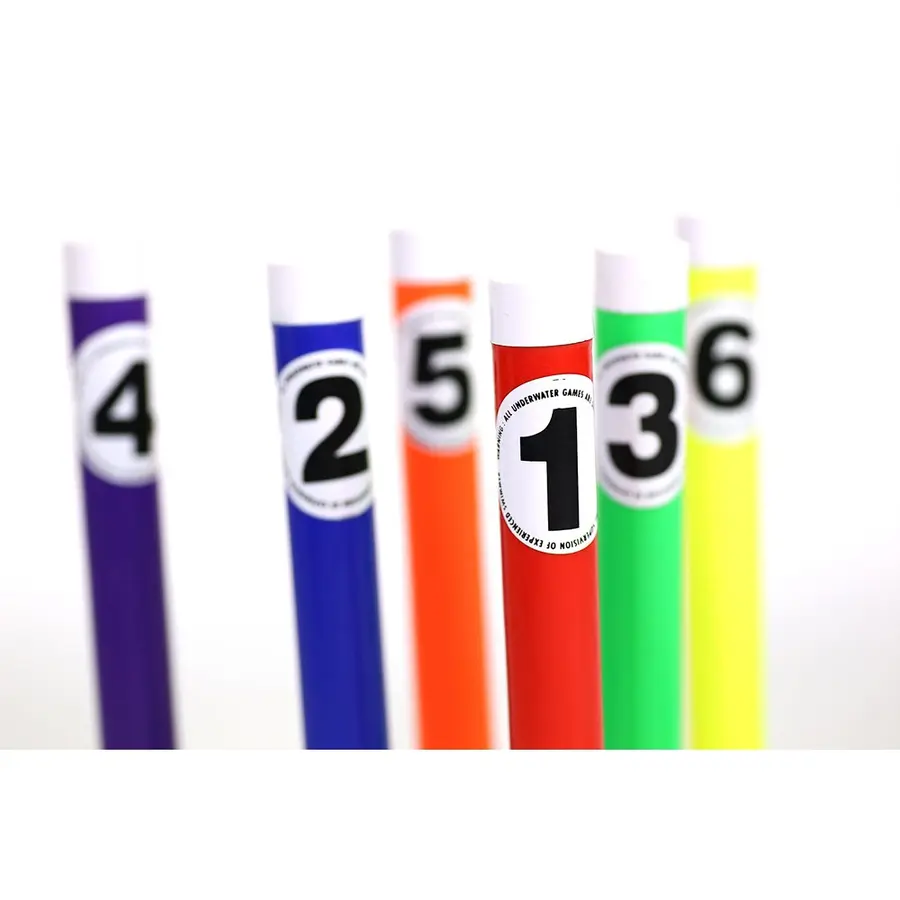 Sukellustikut | 6 kpl Värikkäät ja numeroidut sukellustikut 