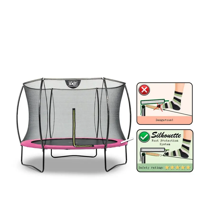 Exit Toys | Silhouette Trampoliini 427 cm | Vaaleanpunainen 
