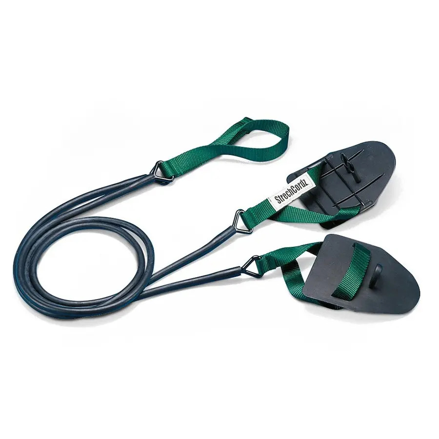 StrechCordz® with Paddles - vihreä Harjoitusväline hiomaan uintivetoasi 