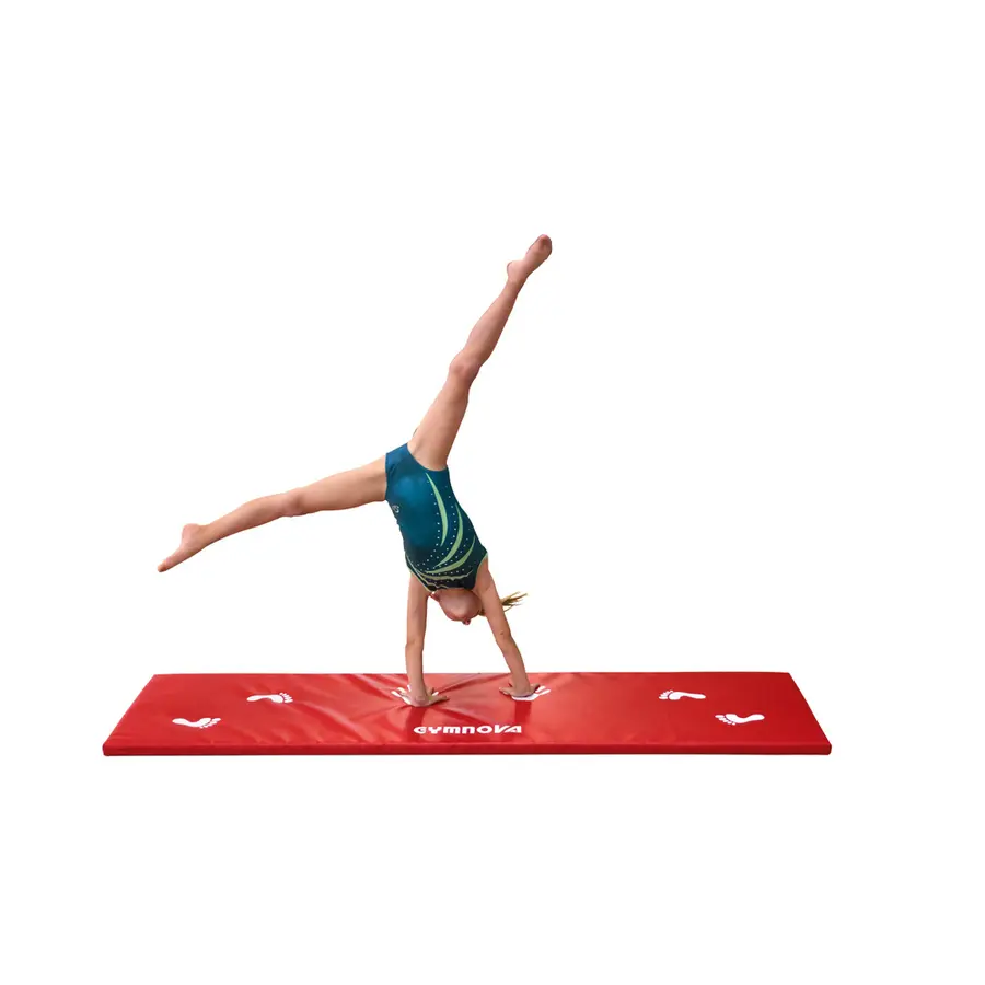 Gymnova | Kärrynpyörämatto 200x50x4 cm | Punainen/Valkoinen 