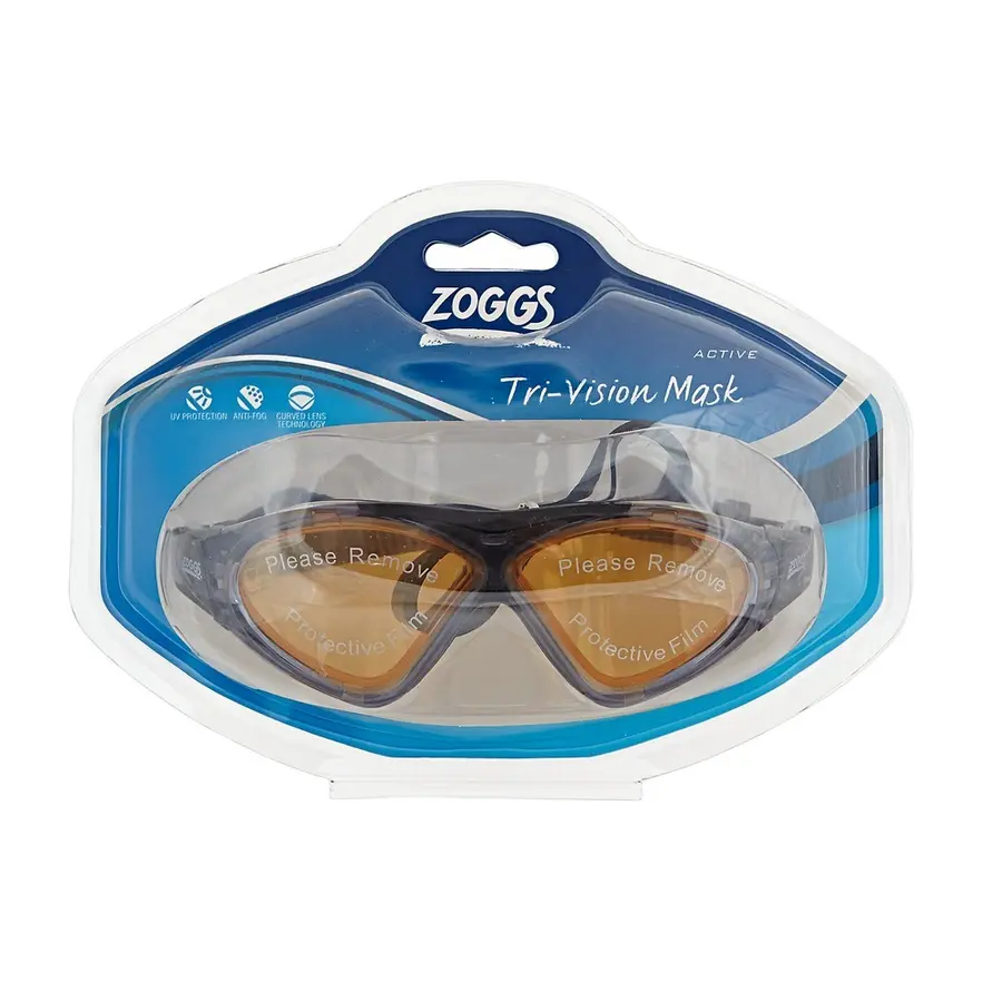 Zoggs | Tri-Vision Mask Uimalasit Kuparinvärinen linssi | Musta kehys 