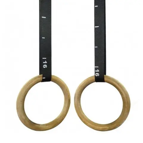 Roman Wooden Voimistelurenkaat Hihnoilla