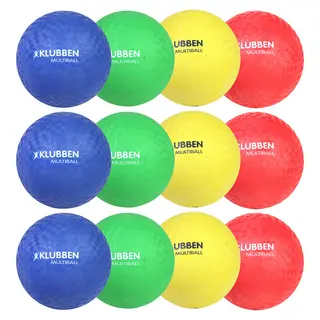 Klubben Multipallo setti | 15 cm 4 eri v&#228;ri&#228; | 12 kpl