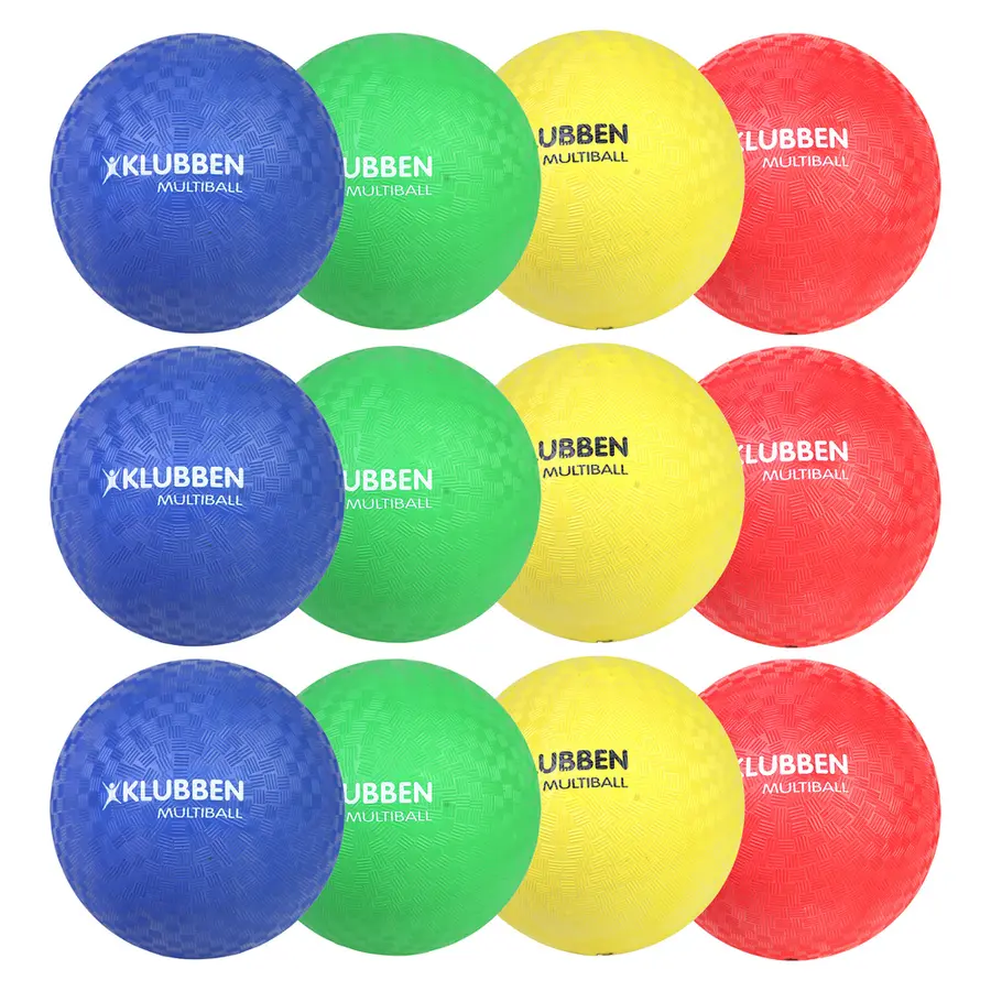 Klubben Multipallo setti | 15 cm 4 eri väriä | 12 kpl 