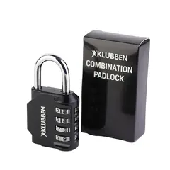 Klubben riippulukko koodilla Musta numerolukko – 4-numeroinen