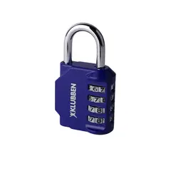 Klubben riippulukko koodilla Sininen numerolukko – 4-numeroinen