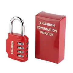 Klubben riippulukko koodilla Punainen numerolukko – 4-numeroinen