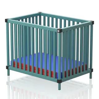 Vendiplas | Leikkikehä märkätiloihin Vihreä | 108,8x88,2x77 cm