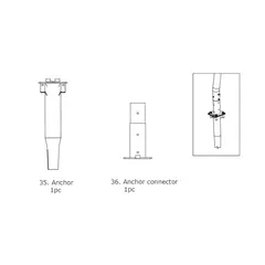 EXIT Galaxy Basketball Hoop Ground Anchor Parts For Inground