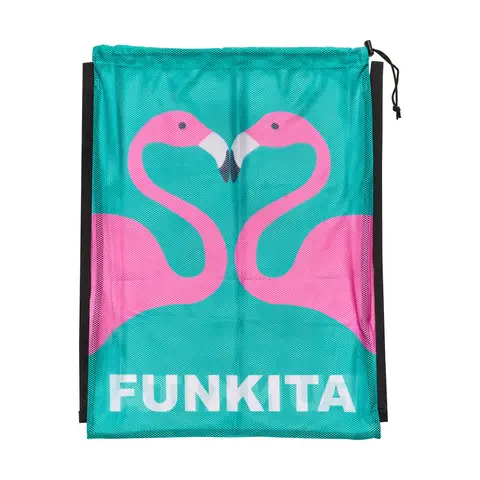 Funkita | Mesh Bag Go Flamingo | Verkkokassi
