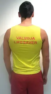 Uinninvalvojan Hihaton paita Miesten | LIFESAVER-tekstill&#228;