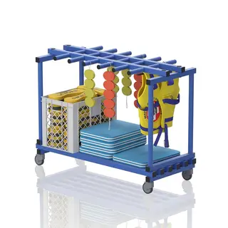 Mobile platform with hangers Blue