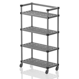 Vendiplas | Säilytyshylly pyörillä Harmaa | 100x176x46,8 cm