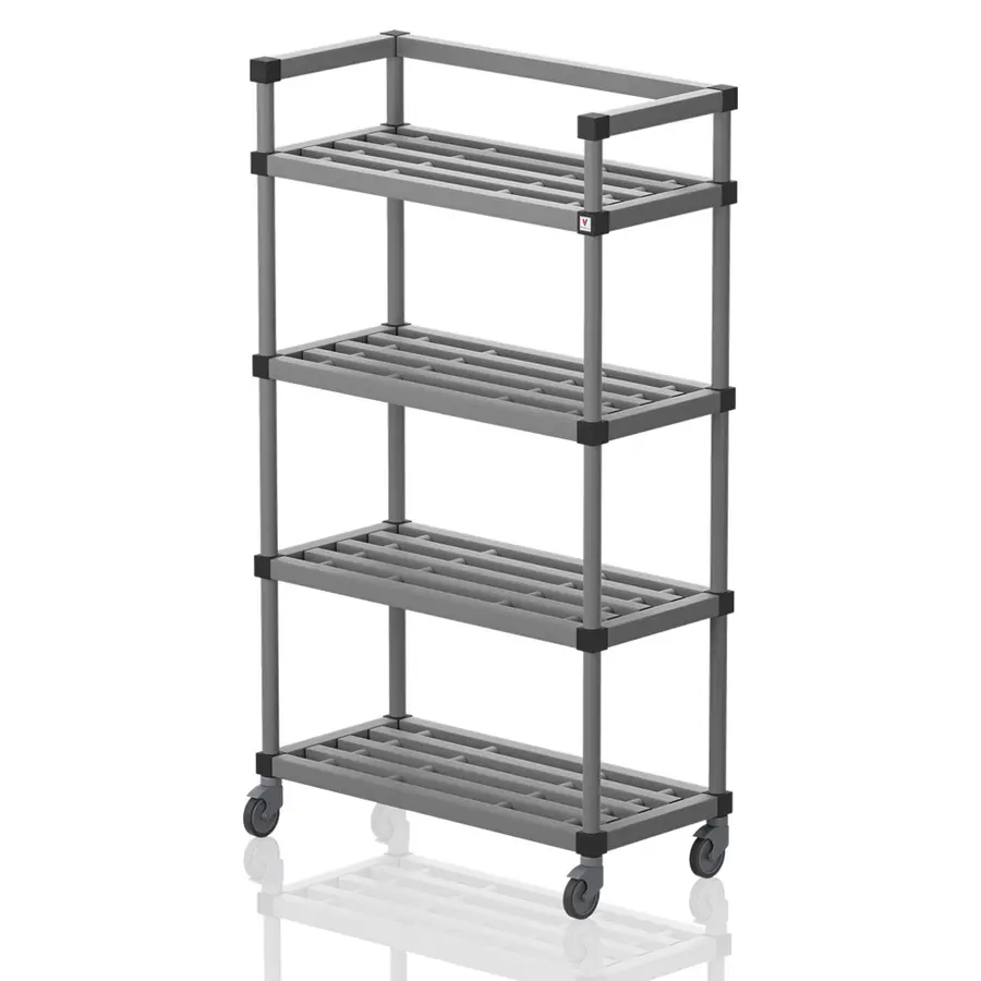 Vendiplas | Säilytyshylly pyörillä Harmaa | 100x176x46,8 cm 