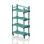 Mobile shelf with top rack 100 cm Green 