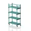 Mobile shelf with top rack 100 cm Green 