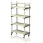 Single section mobile shelf w/ top rack Beige 100 x 50 x 184 cm 