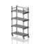 Mobile shelf with top rack 100 cm Grey 