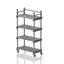 Mobile shelf with top rack 100 cm Grey 