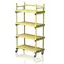 Mobile shelf with top rack 100 cm Yellow 