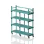 Mobile shelf with top rack 150 cm Green 150 x 50 x 184 cm 