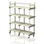 Mobile shelf with top rack 150 cm Beige 150 x 50 x 184 cm 