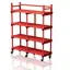 Mobile shelf with top rack 150 cm Red 150 x 50 x 184 cm 