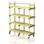Mobile shelf with top rack 150 cm Yellow 150 x 50 x 184 cm 