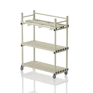 Mobile shelf with hooks MSH1360/600 138 x 60 x 177 cm