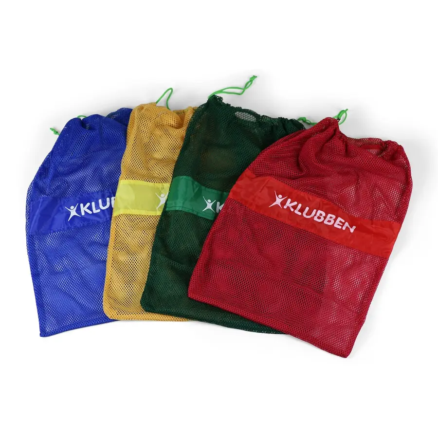 Nettingbag mesh sett 4 stk Blå - Grønn - Gul - Rød | 60x40 cm 