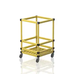 Säilytysvaunu vesinuudeleille 105 cm | Keltainen