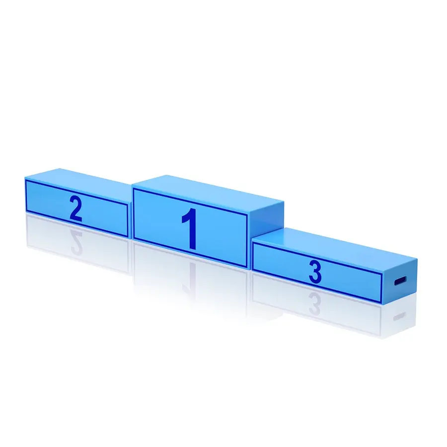 Set of 3 podiums for single person award 