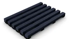 Heronrib -sklisikker matte 10x0,5 m Oxford Blue