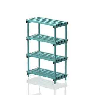 Single section free standing shelves 153 x 100 x 50 cm - Aqua