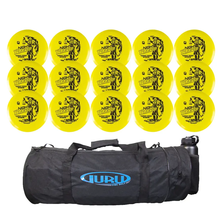 Frisbeegolf Fairway Driver Night Trooper Luokkasetti 15 kpl | Driver | Laukku 