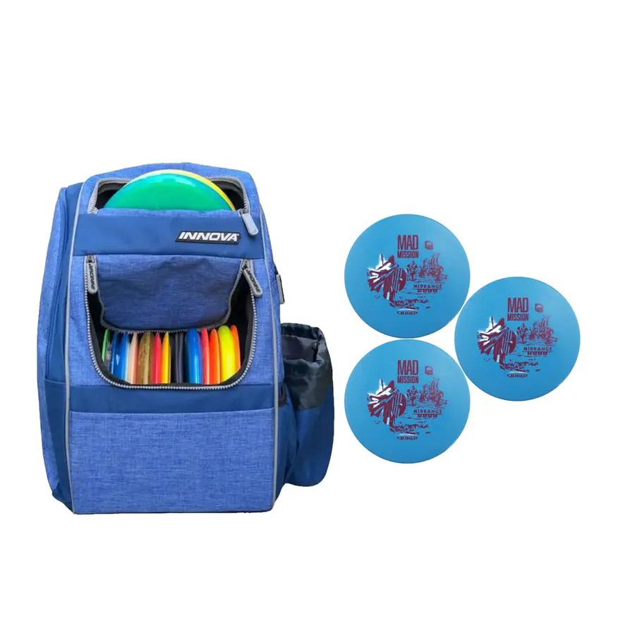 Discgolf Midrange Mad Mission ArcticLine Koulusetti 15 kpl | 1 reppu 