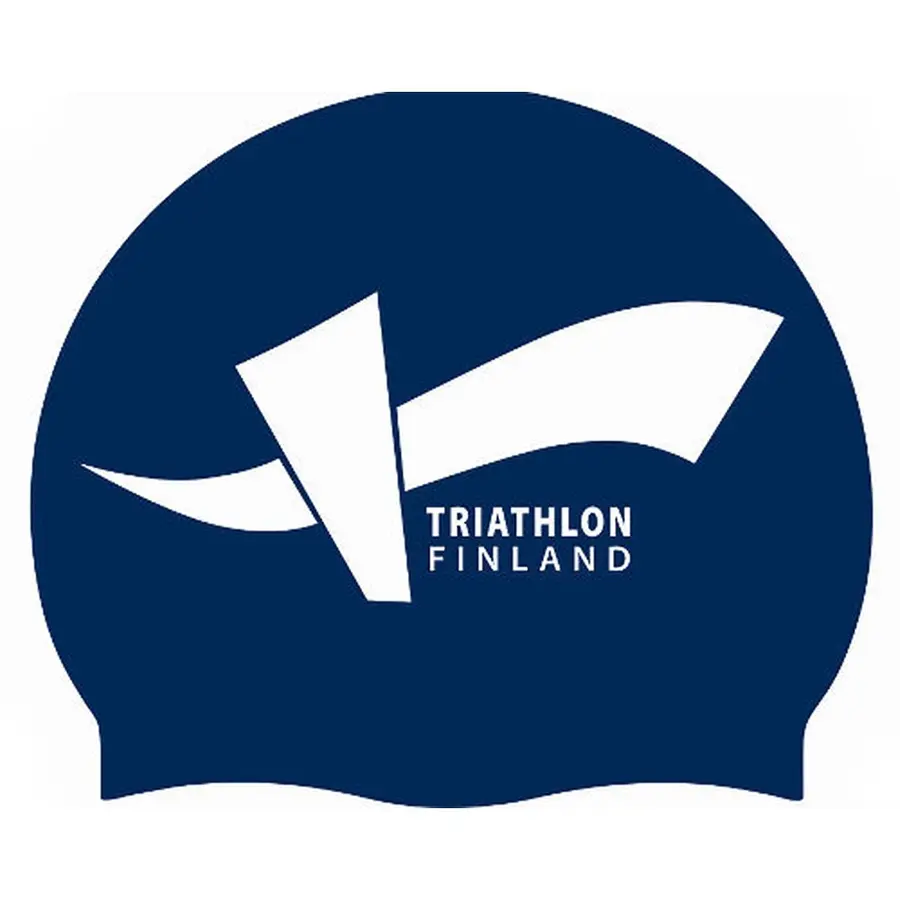 Virallinen Triathlon Finland Uimalakki Valkoinen tai tummansininen 