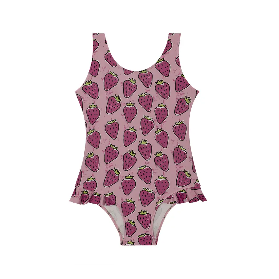 Strawberry Uimapuku 128-134cm Slipstop | Pinkki/Elastan 