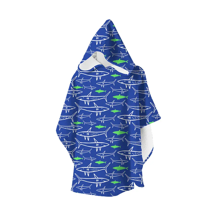 Slipstop Kylpyponcho Jaws Lasten kylpypyyhe | Onesize 2–8 v 