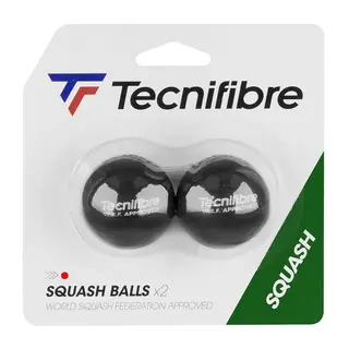 Tecnifibre Squashpallot Red Dot (2) Keskitasoinen pomppu | V&#228;h&#228;n harjoiteltu