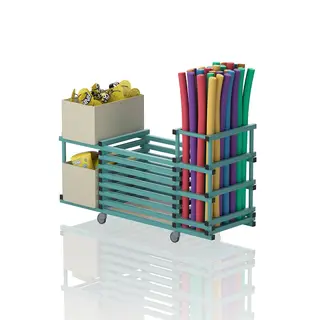 Multi utstyrsvogn med 2 rom og 2 hyller Gr&#248;nn | 193 x 69 x 110 cm (L x B x H)